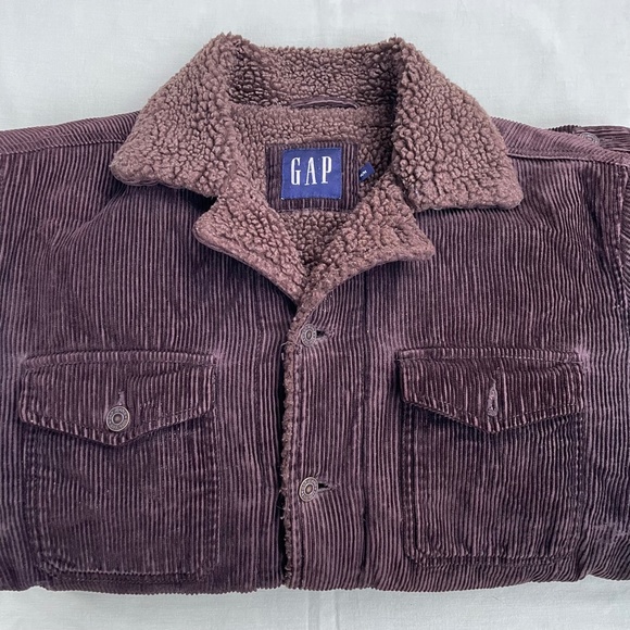 GAP Brown Corduroy Sherpa Lined Jacket - size M - Picture 6 of 6